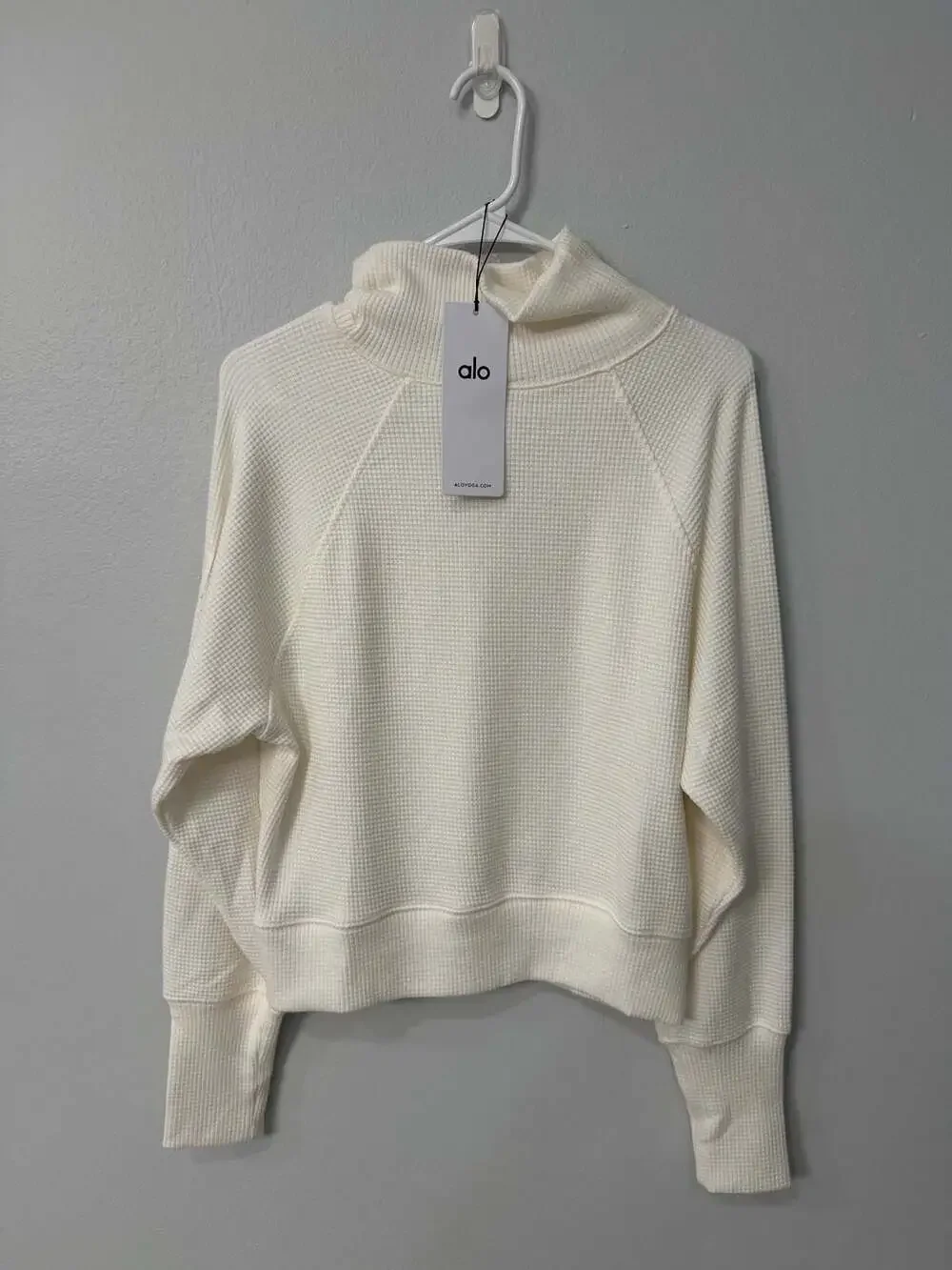 Alo Yoga Waffle Weekend Escape Mock Neck Long Sleeve